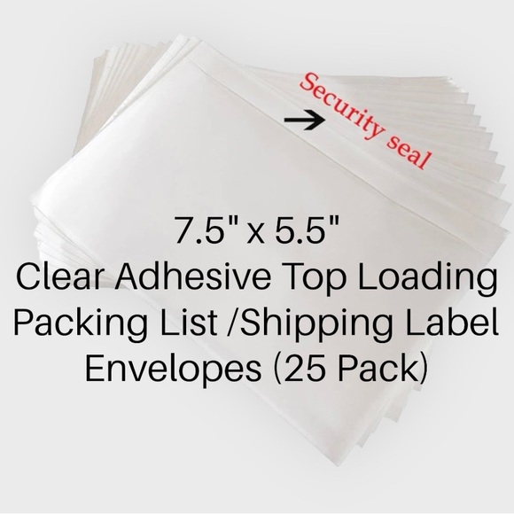 🆑 Shipping Label & Invoice Pockets 7 x 5.5 Pack of 25 - Picture 2 of 12